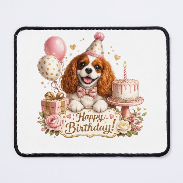 Item preview, Birthday Blenheim Cavalier Pink designed and sold by SpottyRainbow.