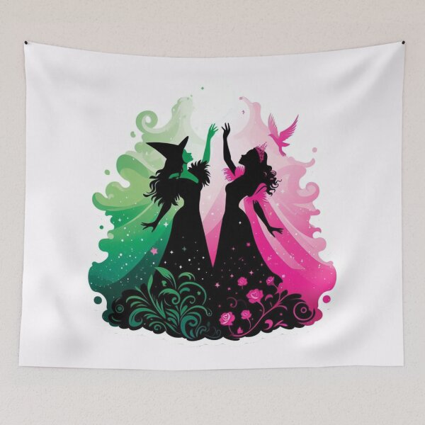 Item preview, Elphaba Glinda Wicked Musical Silhouette designed and sold by NerdiPop.
