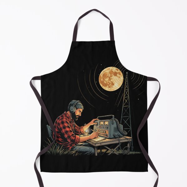 Item preview, Moonlight Ham Radio Operator – Amateur Radio Night Shift Communication designed and sold by ArcticFoxStudio.