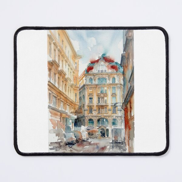 Item preview, Vienna Schonbrunnerhaus Watercolor Cityscape designed and sold by caracatita75.