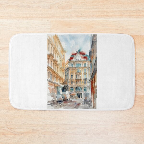 Item preview, Vienna Schonbrunnerhaus Watercolor Cityscape designed and sold by caracatita75.
