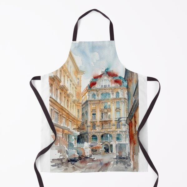 Item preview, Vienna Schonbrunnerhaus Watercolor Cityscape designed and sold by caracatita75.