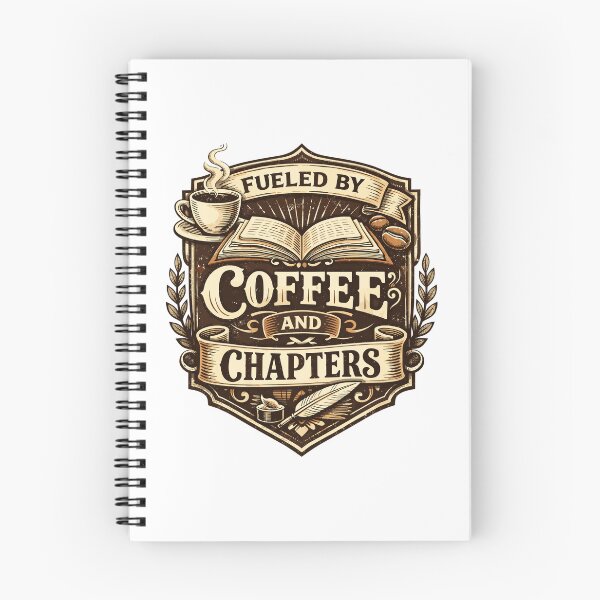 Item preview, Fueled by coffee and chapters | Vintage coat of arms designed and sold by Pineapple-Tree.