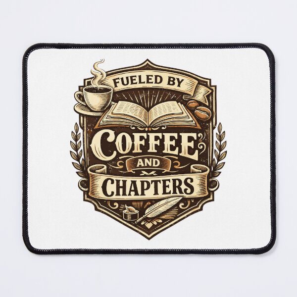 Item preview, Fueled by coffee and chapters | Vintage coat of arms designed and sold by Pineapple-Tree.