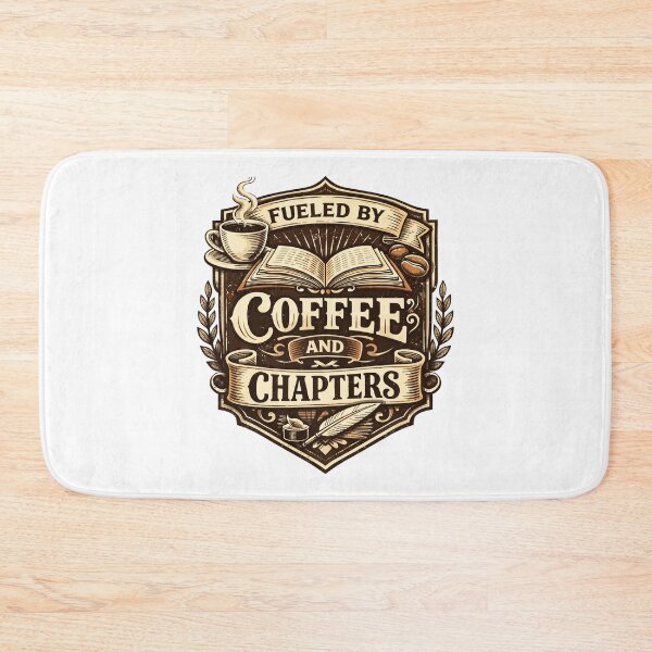 Item preview, Fueled by coffee and chapters | Vintage coat of arms designed and sold by Pineapple-Tree.