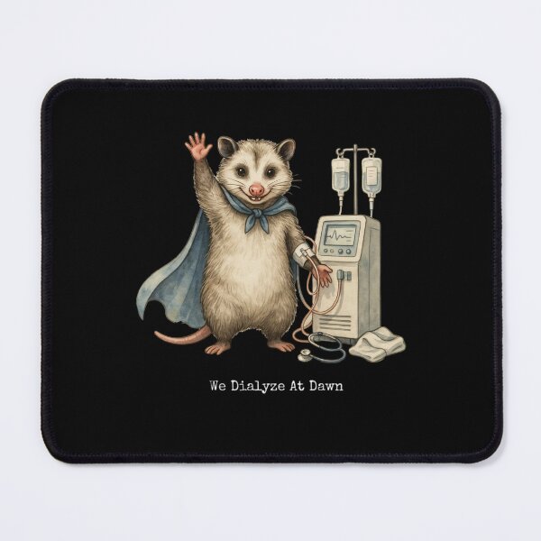 Item preview, We Dialyze At Dawn Funny Dialysis Nurse Opossum Humor designed and sold by BHMARTS.