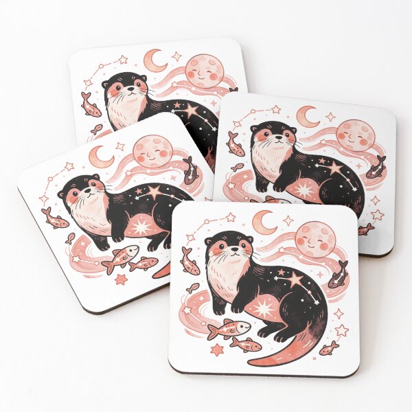 Item preview, Pisces Zodiac Sticker | Celestial Otter Astrology Art designed and sold by AillustriaAK.