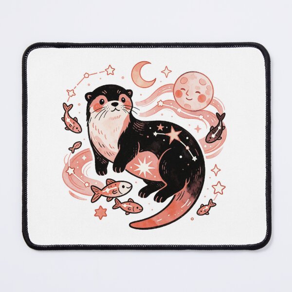 Item preview, Pisces Zodiac Sticker | Celestial Otter Astrology Art designed and sold by AillustriaAK.