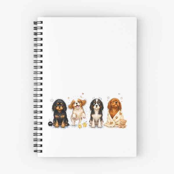 Item preview, Cavalier King Charles Spaniel After Bath Reactions Watercolor Art designed and sold by SakuraWaStyle.