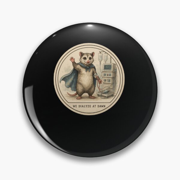Item preview, We Dialyze At Dawn Funny Dialysis Nurse Opossum Humor designed and sold by BHMARTS.