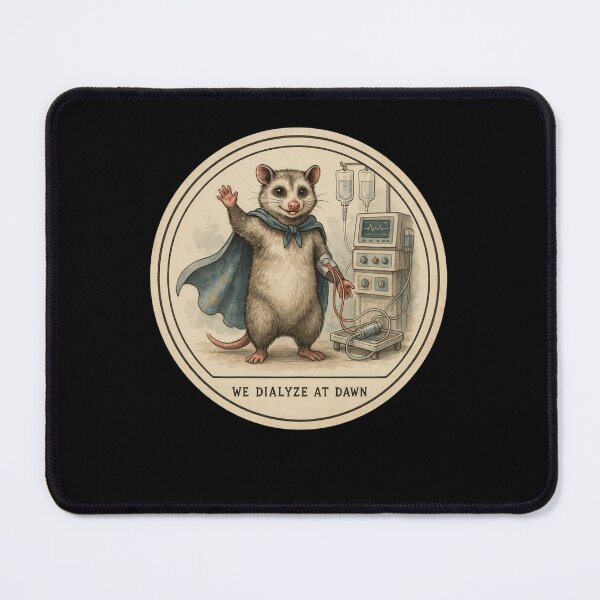 Item preview, We Dialyze At Dawn Funny Dialysis Nurse Opossum Humor designed and sold by BHMARTS.