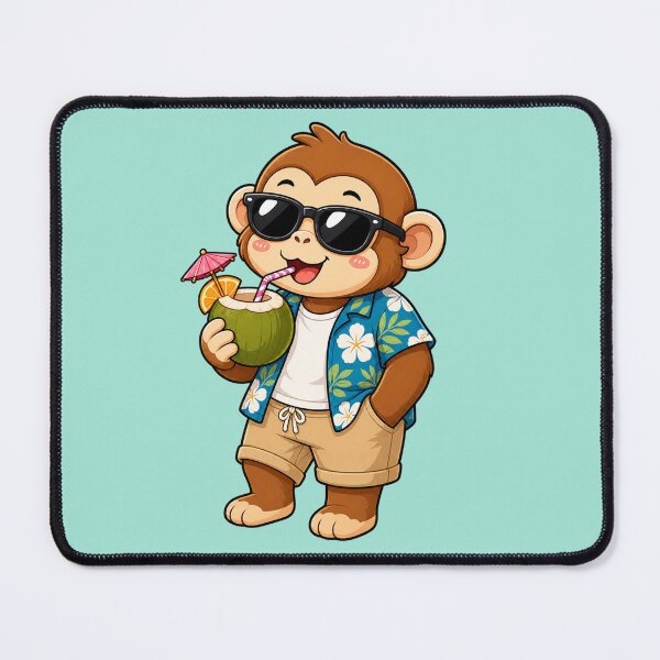 Item preview, Cool Monkey Sunglasses Coconut Cocktail Summer Hawaiian Shirt designed and sold by Seculinator.