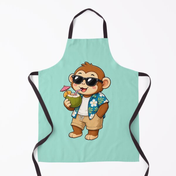 Item preview, Cool Monkey Sunglasses Coconut Cocktail Summer Hawaiian Shirt designed and sold by Seculinator.