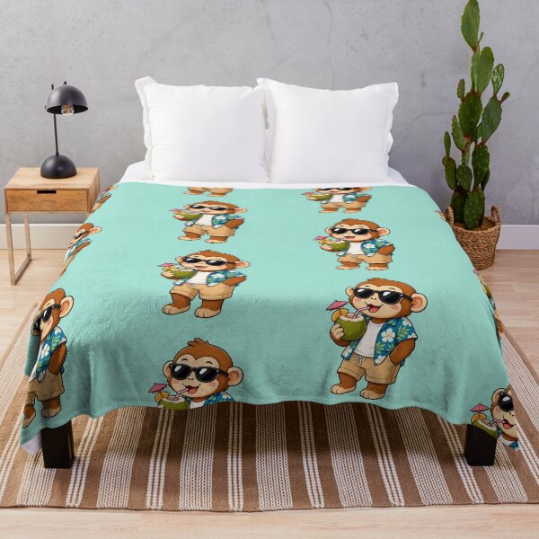 Item preview, Cool Monkey Sunglasses Coconut Cocktail Summer Hawaiian Shirt designed and sold by Seculinator.