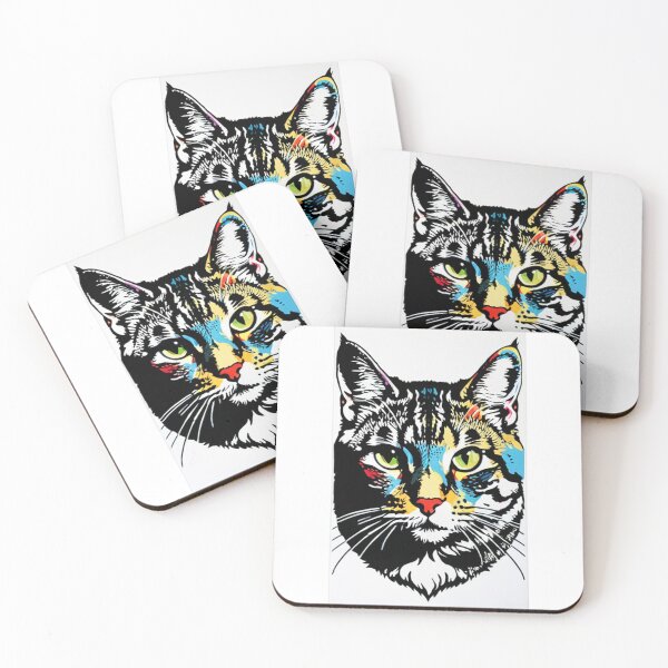Item preview, Art - Pop Art Cat, Urban and Colorful Style designed and sold by DoodyPets.