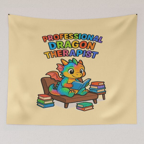 Item preview, Professional Dragon Therapist Funny Book Dragon Design designed and sold by BookedAndDesign.