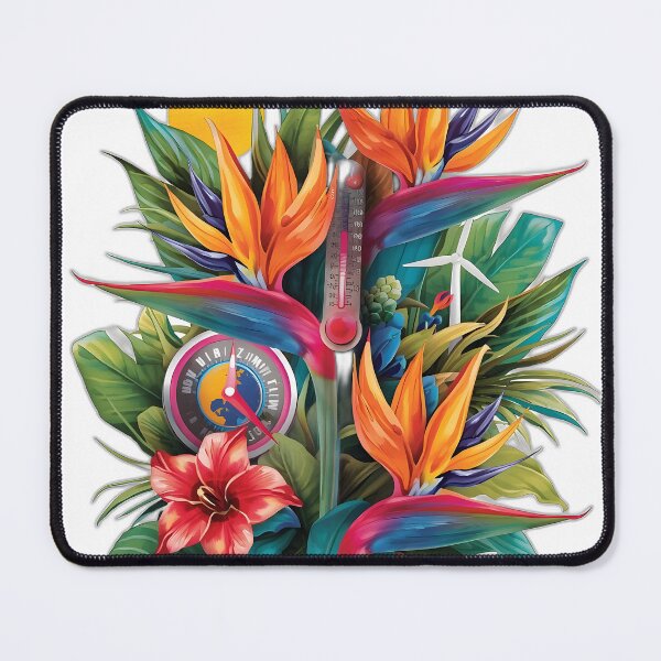 Item preview, Tropical Paradise Climate Art – Birds of Paradise & Hibiscus designed and sold by Luna-Flow.
