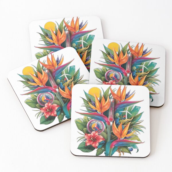 Item preview, Tropical Paradise Climate Art – Birds of Paradise & Hibiscus designed and sold by Luna-Flow.