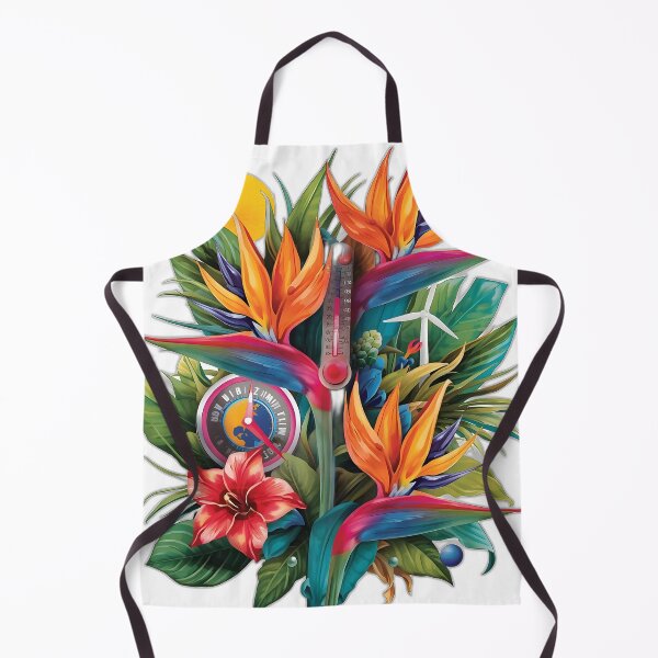 Item preview, Tropical Paradise Climate Art – Birds of Paradise & Hibiscus designed and sold by Luna-Flow.
