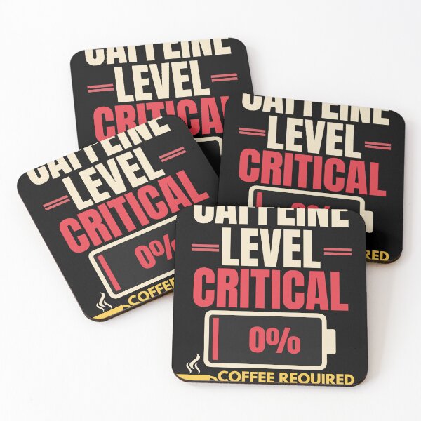 Item preview, Caffeine Level Critical Funny Coffee Lover Warning T-Shirt designed and sold by Uvclick.