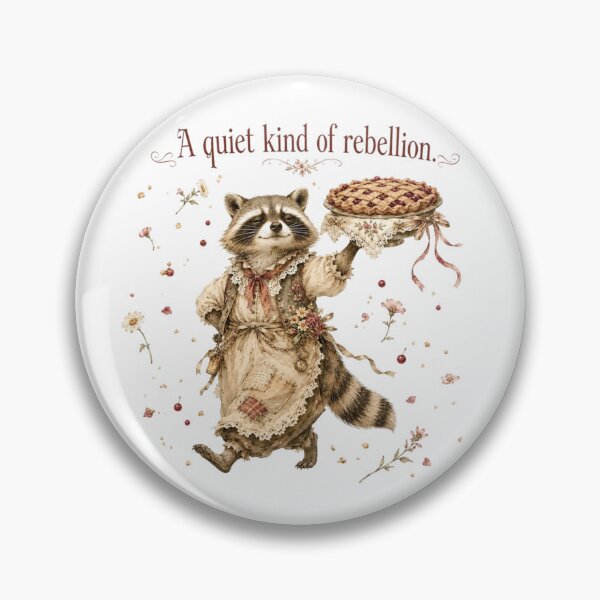 Item preview, A Quiet Kind Of Rebellion Raccoon Baking Cottagecore designed and sold by AQUILAKREO.