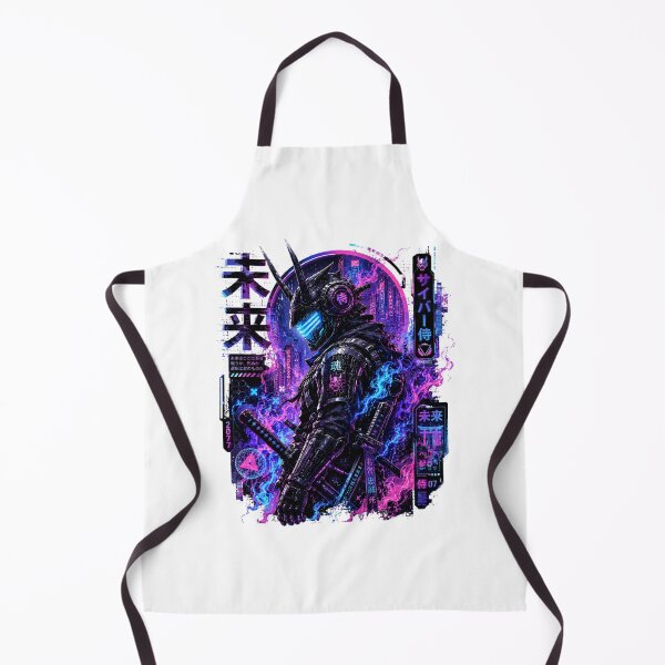 Item preview, Cyberpunk Samurai Neon Warrior | Futuristic Japanese Robot Ronin Art designed and sold by MaynyStudio.