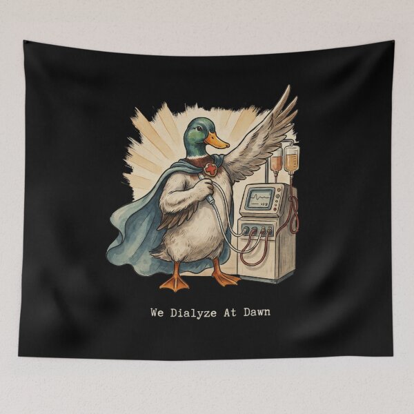 Item preview, We Dialyze At Dawn Funny Dialysis Nurse Duck Humor designed and sold by BHMARTS.