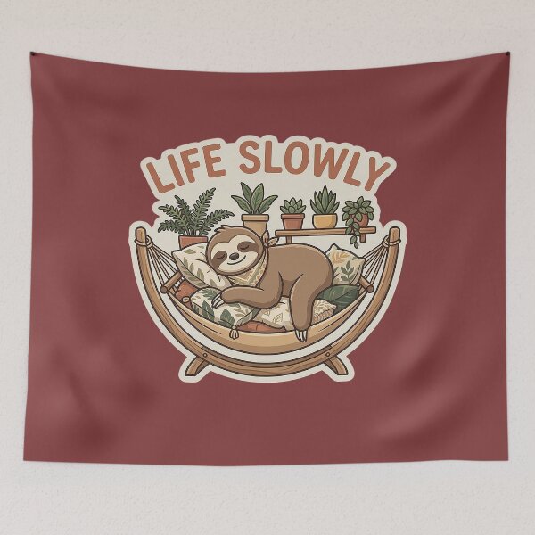Item preview, Life Slowly: Relaxing Sloth. designed and sold by Endless7Art.