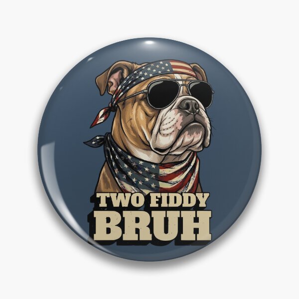 Item preview, Cool Bulldog Two Fiddy Bruh American Flag Dog designed and sold by d247.