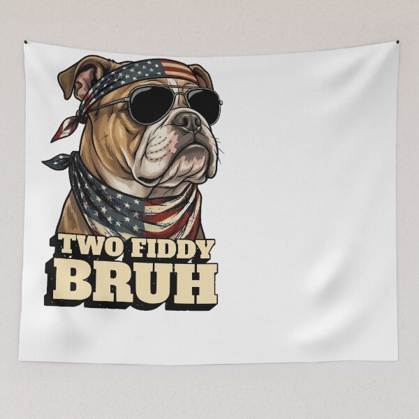 Item preview, Cool Bulldog Two Fiddy Bruh American Flag Dog designed and sold by d247.