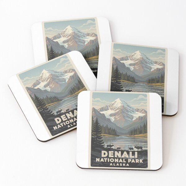 Item preview, Denali National Park Alaska Mountains Collectible Art designed and sold by The Souvenir Dept..