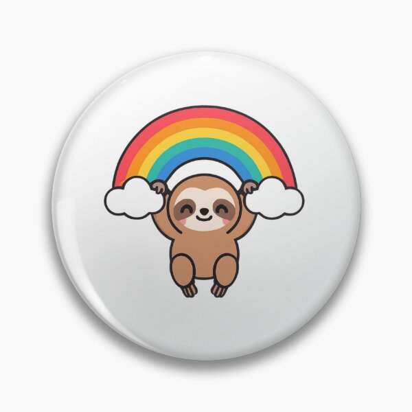 Artikelvorschau, Take It Slow Sloth - Happy Kawaii Sticker entworfen und verkauft von foryouandyours.