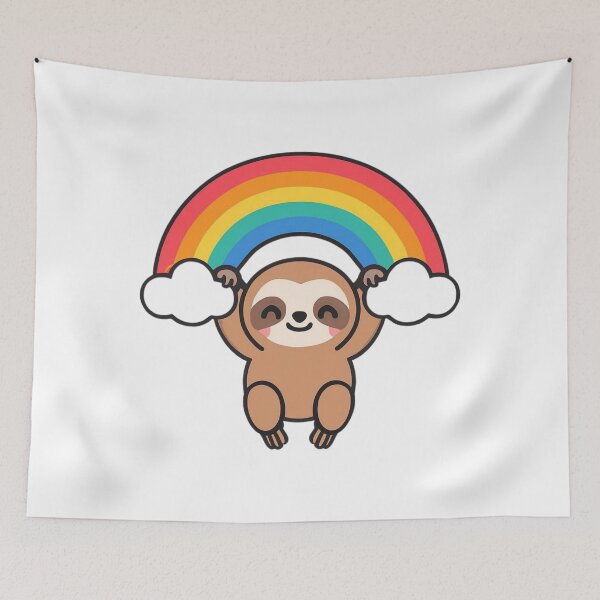 Item preview, Take It Slow Sloth - Happy Kawaii Sticker designed and sold by foryouandyours.
