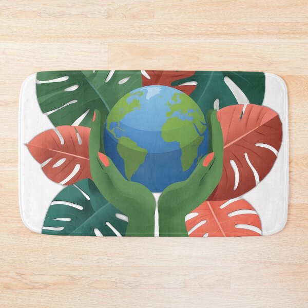 Item preview, Save the Planet Earth Day Monstera Leaves Art designed and sold by Luna-Flow.