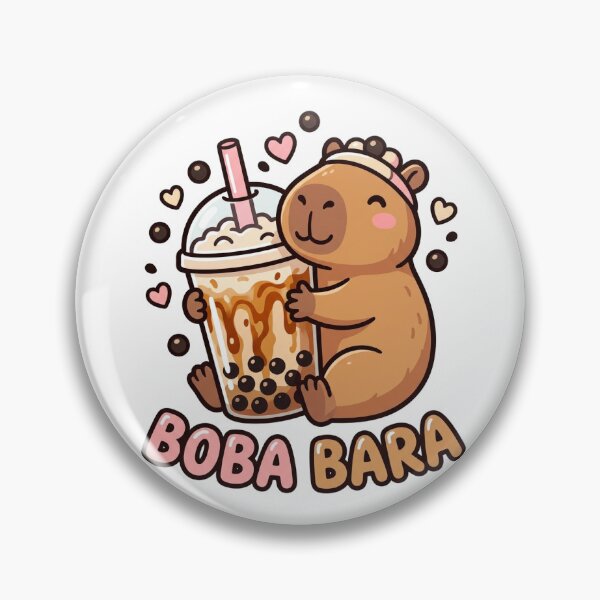 Item preview, Boba Bara Cute Capybara Bubble Tea Kawaii Milk Tea Lover Design designed and sold by ASfindsStore.
