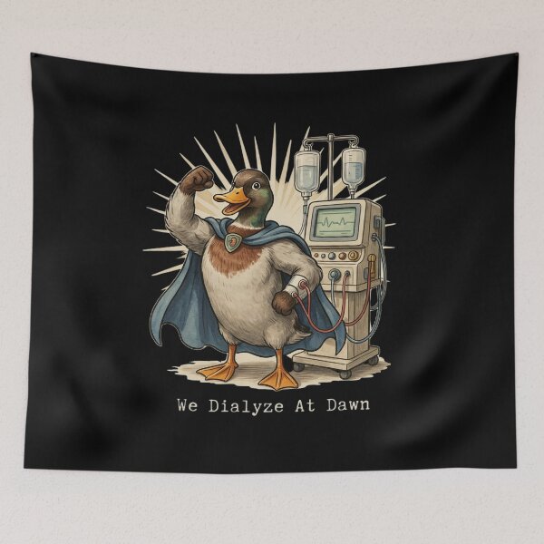 Item preview, We Dialyze At Dawn Funny Dialysis Nurse Duck Humor designed and sold by BHMARTS.