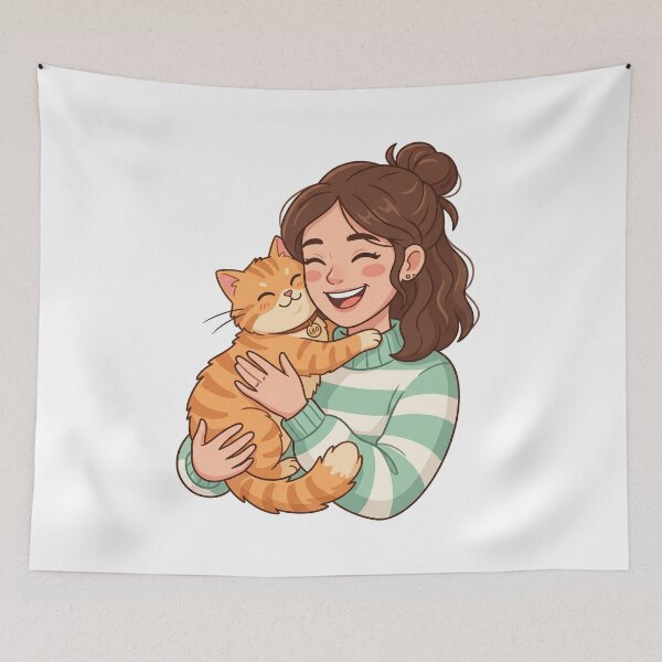 Item preview, Emotional Support Cat  Cute Cat Lover Graphic Tee for Pet Parents designed and sold by khalidnasr.
