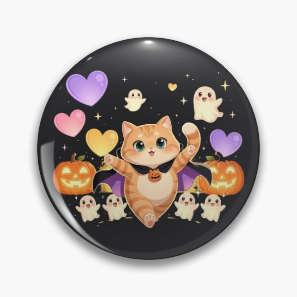 Item preview, Cute Halloween Ghost Cat Design designed and sold by Moody Vibes Studio.