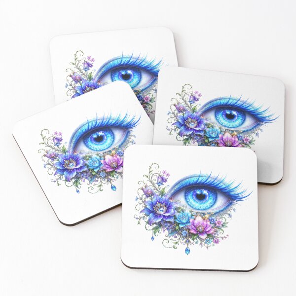 Item preview, Blue Mystic Eye with Floral Garland designed and sold by HeyFajnaLinja.