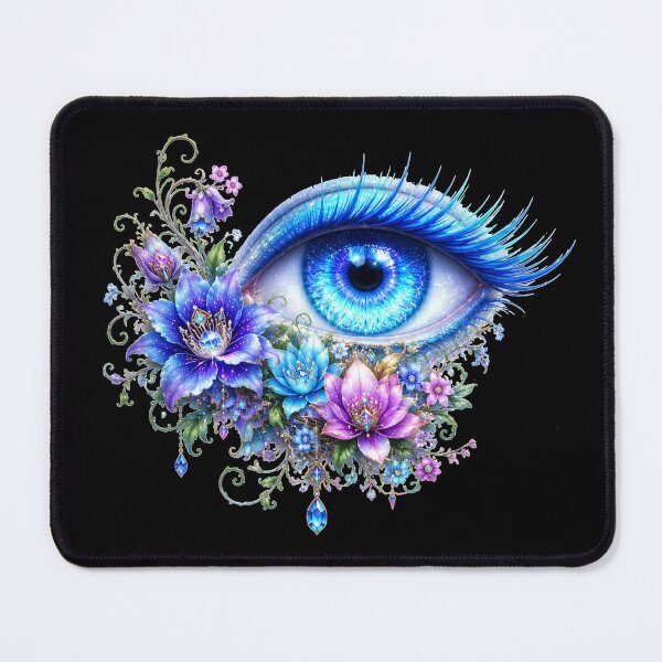 Item preview, Blue Mystic Eye with Floral Garland designed and sold by HeyFajnaLinja.