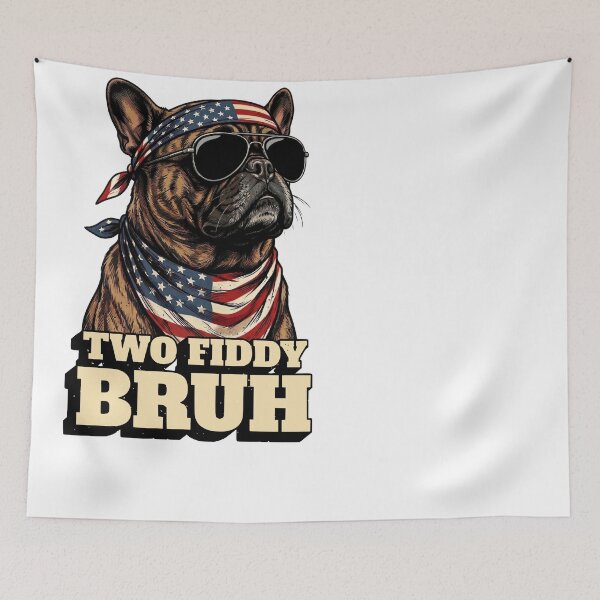 Item preview, Two Fiddy Bruh French Bulldog American Flag Dog designed and sold by d247.