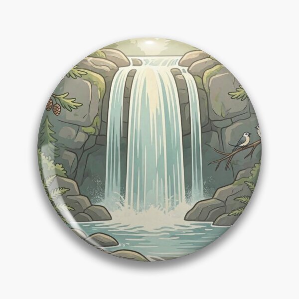 Item preview, Serene Forest Waterfall Nature T-Shirt Design designed and sold by trendydesign422.