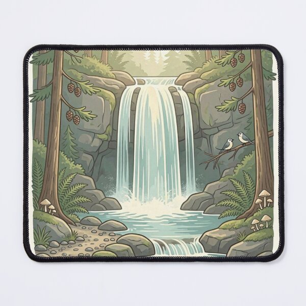 Item preview, Serene Forest Waterfall Nature T-Shirt Design designed and sold by trendydesign422.