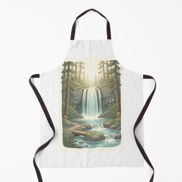 Item preview, Serene Forest Waterfall Nature T-Shirt Design designed and sold by trendydesign422.