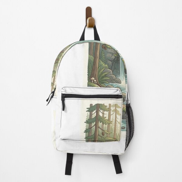 Item preview, Serene Forest Waterfall Nature T-Shirt Design designed and sold by trendydesign422.