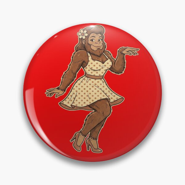 Item preview, cute pinup bigfoot cryptid designed and sold by PalmRock.