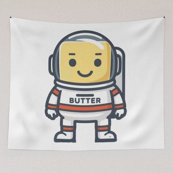 Item preview, Captain Butter | Space — Cute Kawaii Space Food Character designed and sold by monolithstudio.