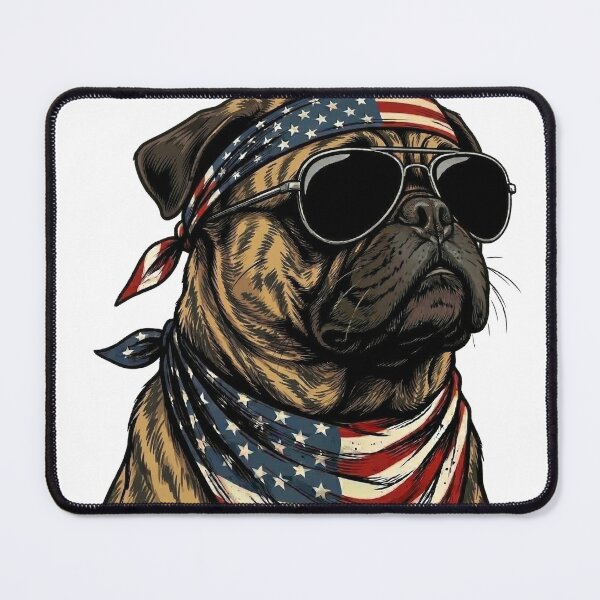 Item preview, Cool Pug American Flag Bandana Two Fiddy Bruh designed and sold by d247.