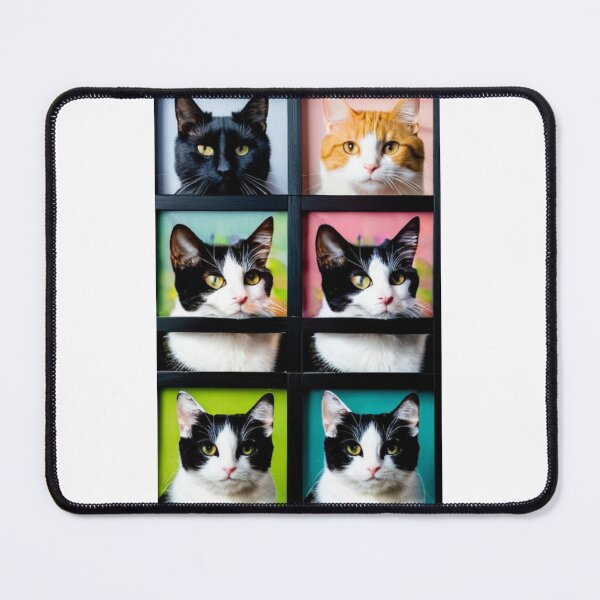 Item preview, Art - Pop Art Cats, Colorful 1960s Serigraph Composition designed and sold by DoodyPets.