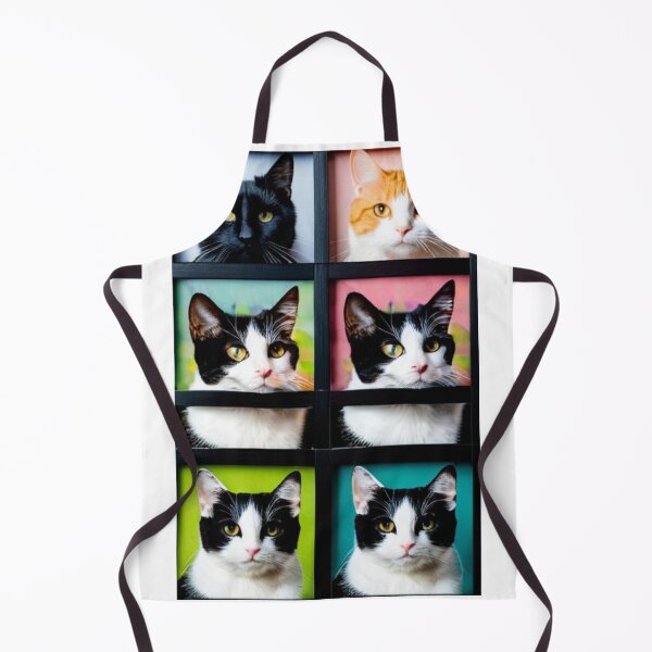 Item preview, Art - Pop Art Cats, Colorful 1960s Serigraph Composition designed and sold by DoodyPets.